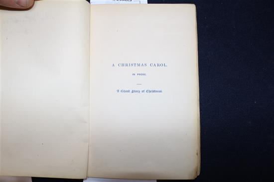 Dickens, Charles - A Christmas Carol, SECOND edition, 8vo, Stave one on first page of text, frontispiece,